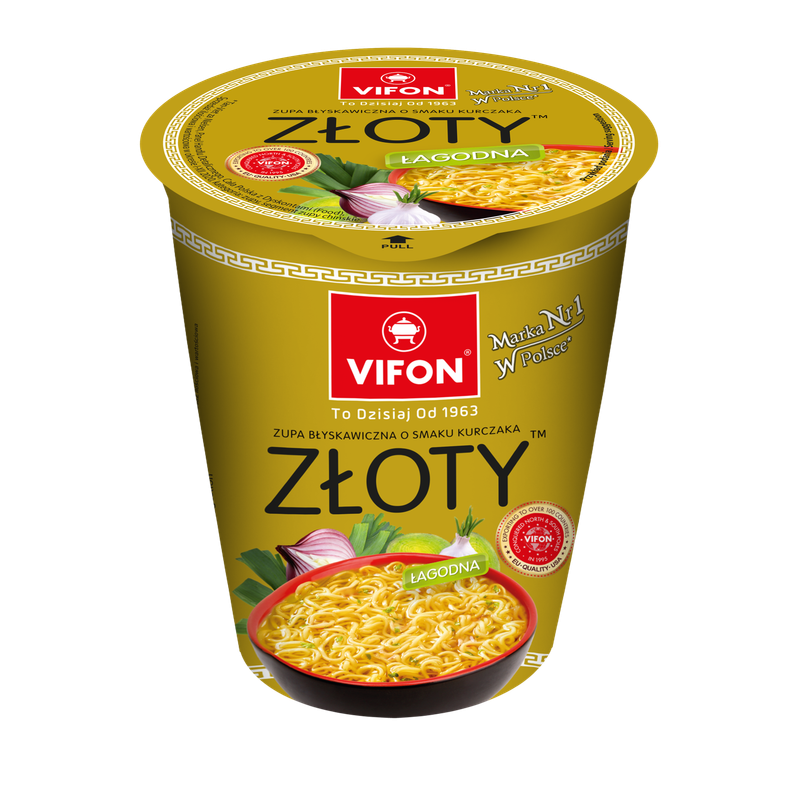 VIFON Zupa o smaku kurczaka złoty 60 g kubek